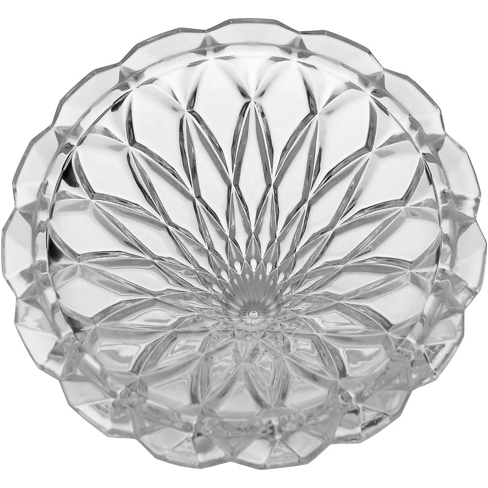 Potiche  vidro transparente 13x12x12cm gs