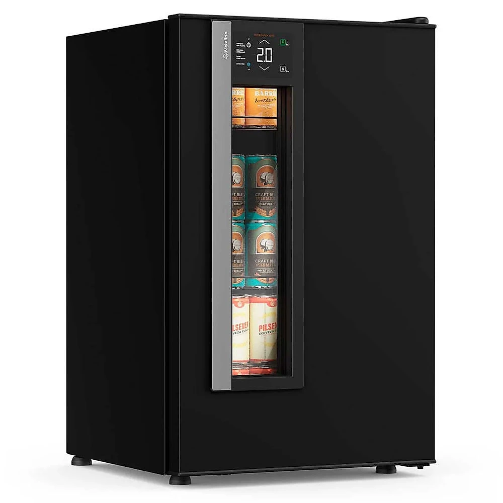 Cervejeira Beer Maxx One Inverter 114L 1 Porta Digital VN12TPP Preto Onix 110V MetalFrio Preto - 110V
