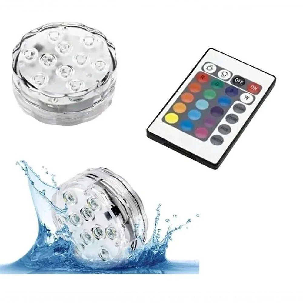 Luminaria Led Para Piscina Luzes Coloridas Com Controle Remoto