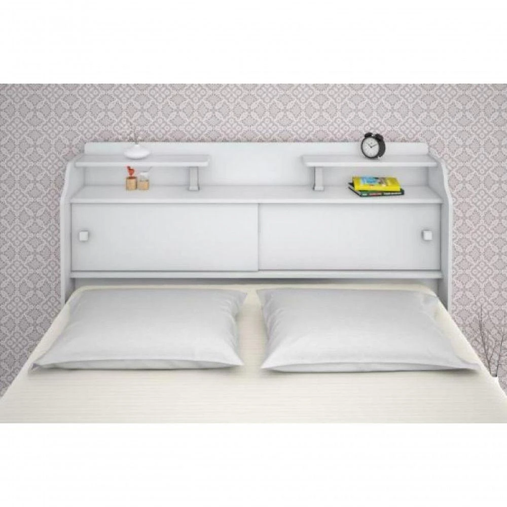 Cabeceira Box Casal Queen Elisa Branco Ou Branco/preto