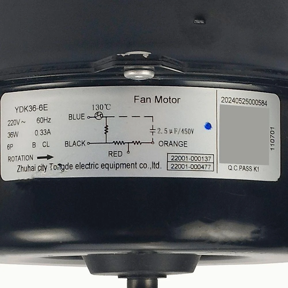 Motor Ventilador Condensador Ydk36-6e 9.000 E 12.000 Btus Philco