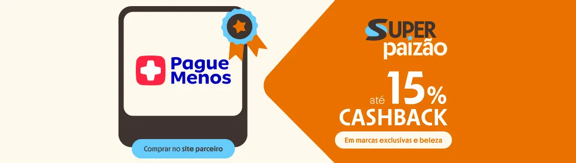PAGUE MENOS COM ATÉ 15% DE CASHBACK