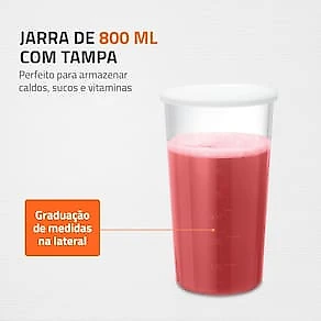Mixer Mondial Turbo 3 em 1 Inox M-18-BI 500W Função Turbo 110V