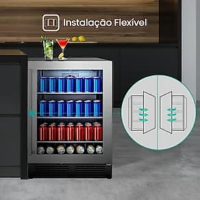 Geladeira de bebidas Hisense capacidade de 140 Latas 152L- HBL-14W1ANQRI - 110V