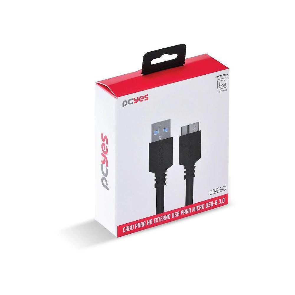 Cabo P- Hd Externo Usb A 3.0 P- Micro Usb B 3.0 3m -