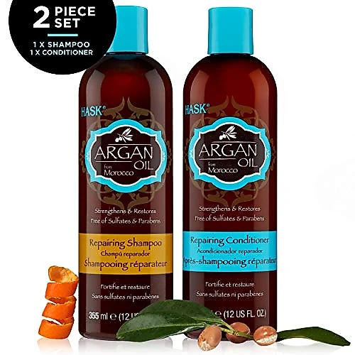 Shampoo e Condicionador Óleo de Argan Cabelos Macios Sedosos e Brilhantes 355ml