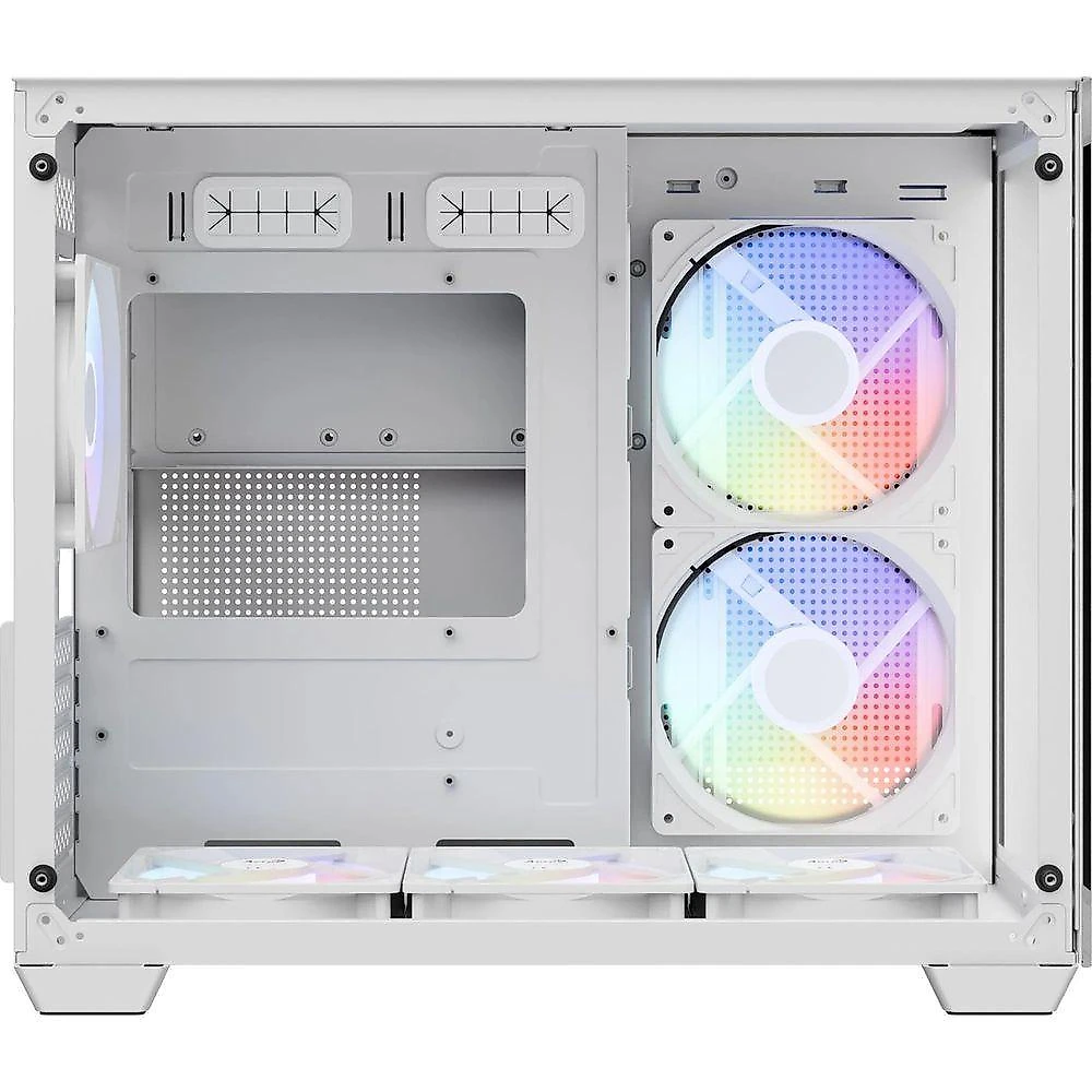 Gabinete Gamer Aerocool Dryft Branco Com 6 Fans Argb Lateral Vidro