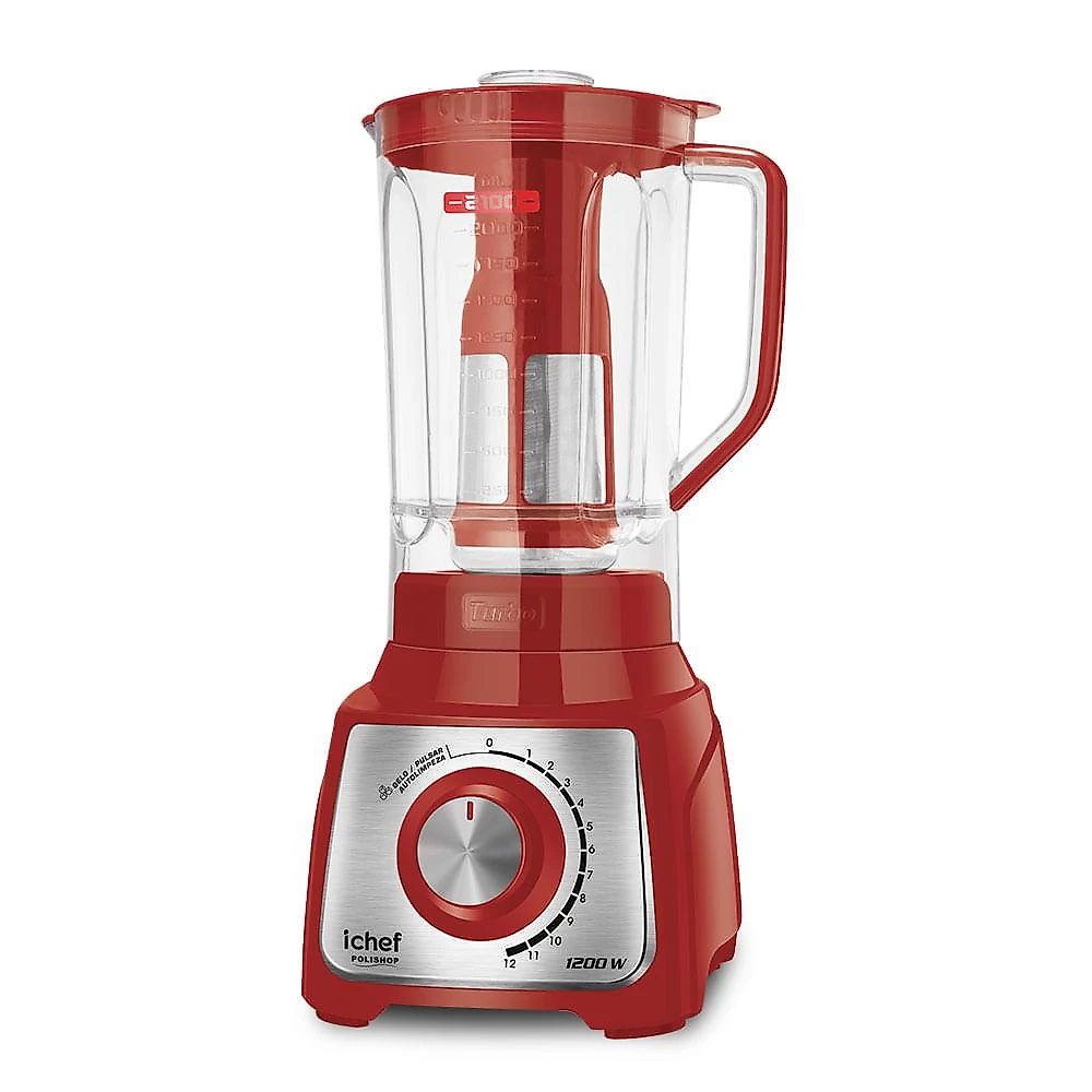 Liquidificador ichef - turbo red - inox - 3 ltrs - 1200w 127v