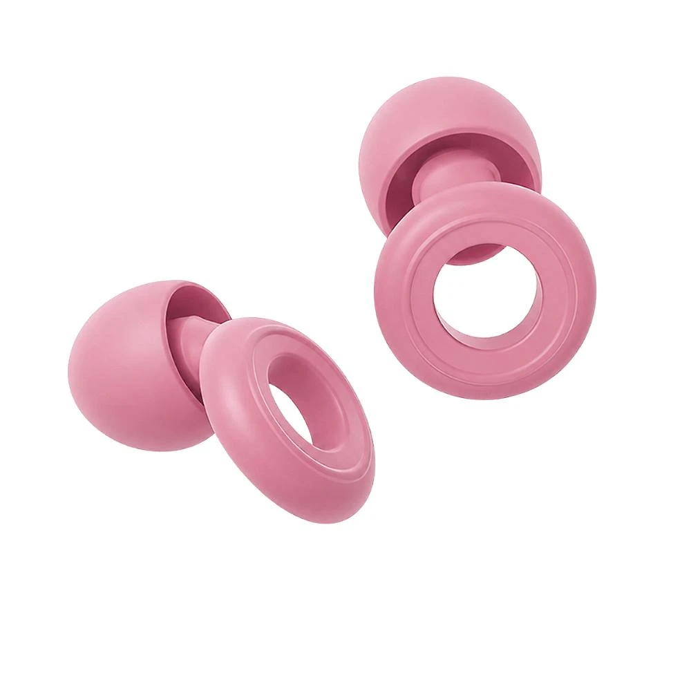 Tampão de Ouvido para Proteção Auricular Reutilizável em Silicone com 3 Tamanhos de Ponteiras - Rosa - Earplugs Shieeld Spirit - Gshield