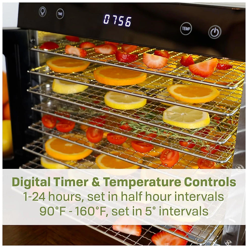 Desidratador de Alimentos Nesco 8 Bandejas Inox FD-8TSS Digital Timer 650W 120V