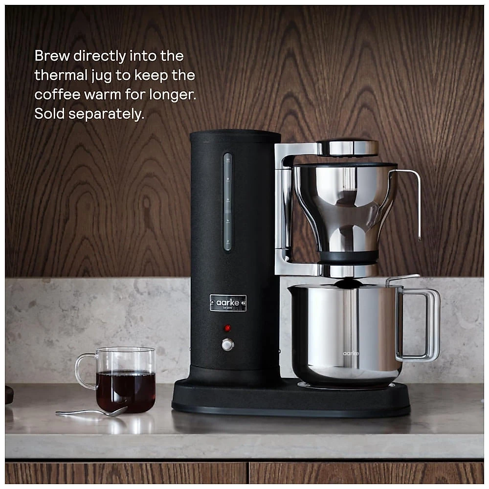 Aarke Cafeteira Elétrica 10 Xícaras 1,2L - Preta Fosca, Certificada SCA, Completa e Automática