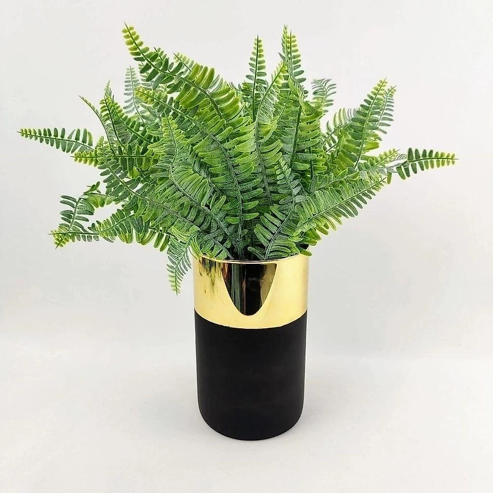 8 Ramos Samambaia Flor Planta Artificial Com 35 Folhas 40cm