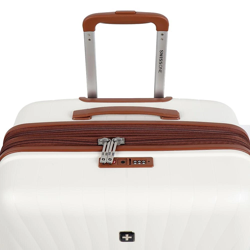 Mala média 23 kg polipropileno 4 rodas swiss one topázio off white - m
