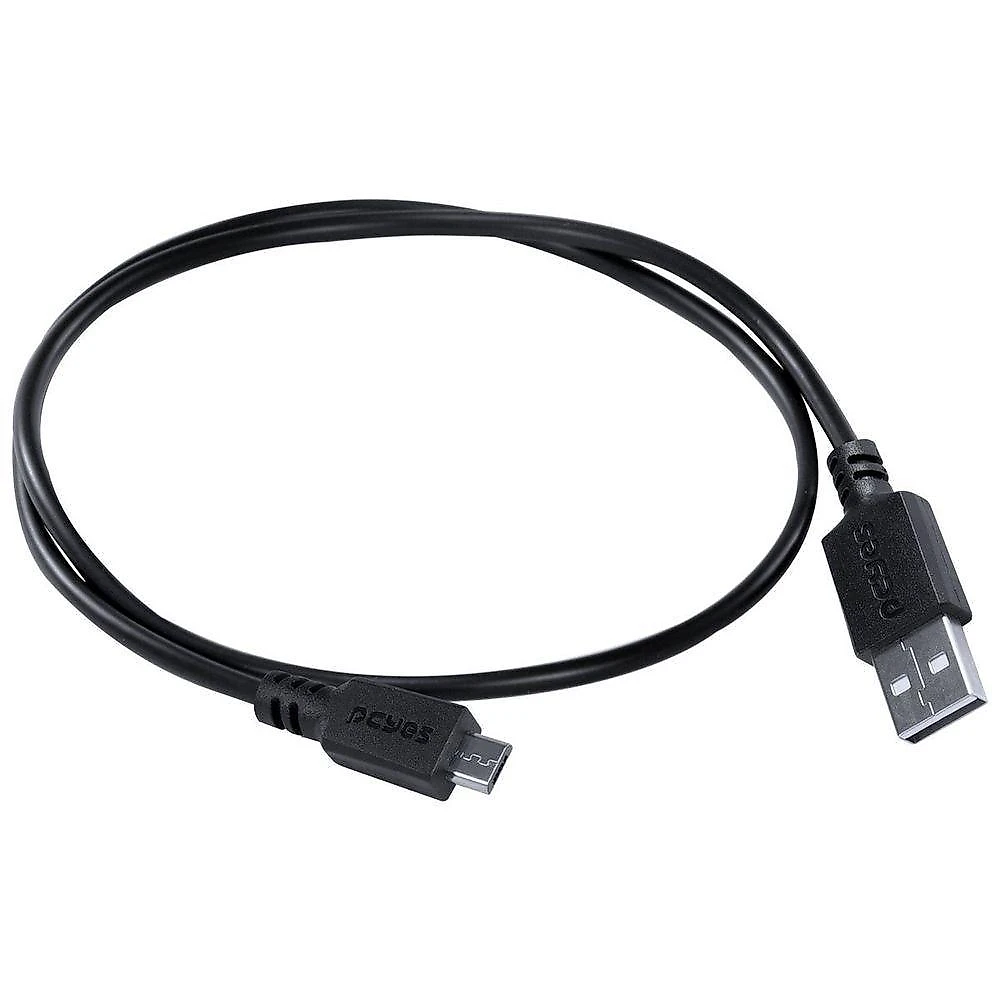 Cabo Micro USB para USB a 2.0 Pcyes para Celular, Carregamento 5V 3A e Dados 480 MBPS, 50 cm Preto 1