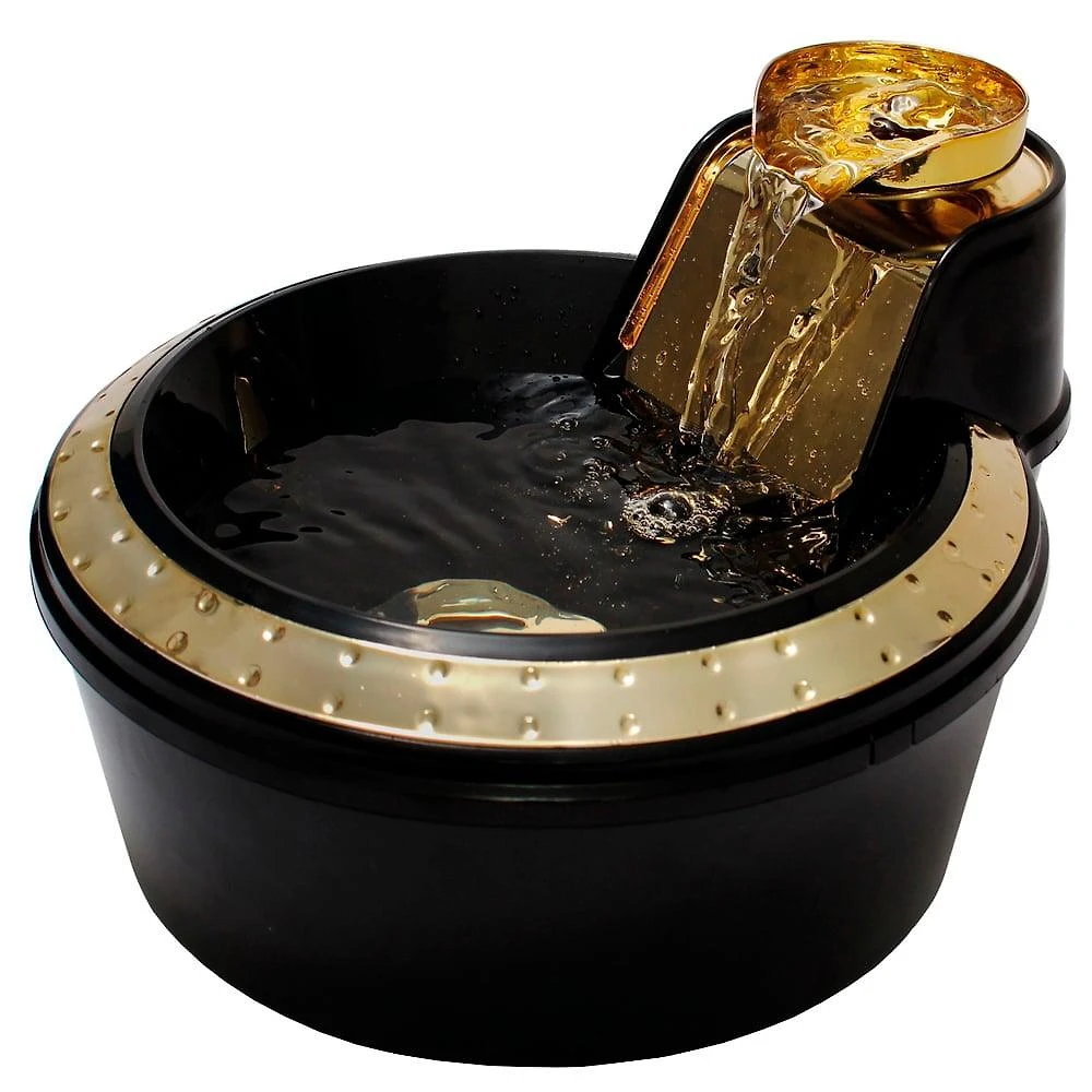 Fonte Bebedouro Petlon Premium Preta e Dourada - 220 V