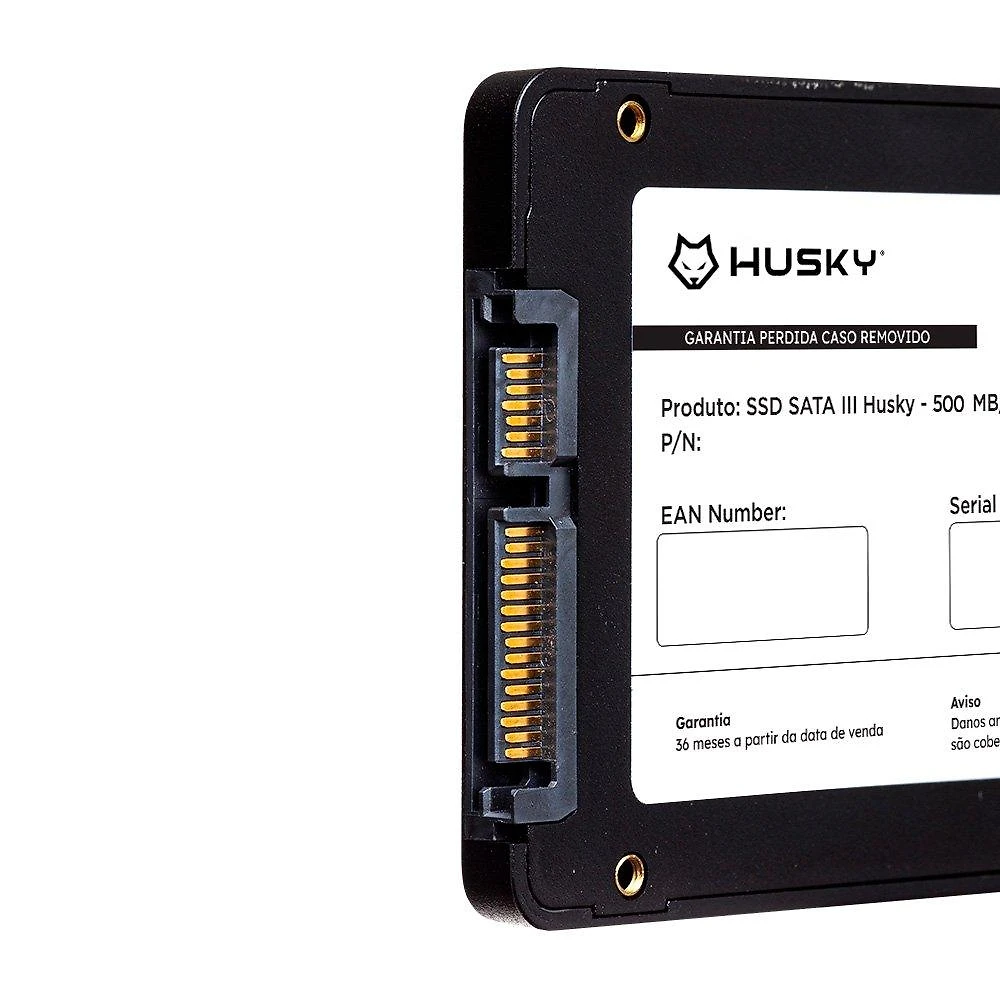 Miniatura SSD Husky, SATA III, 256GB, 2.5", Leitura 500MB/s, Gravação 450MB/s, Preto - HSSD001256