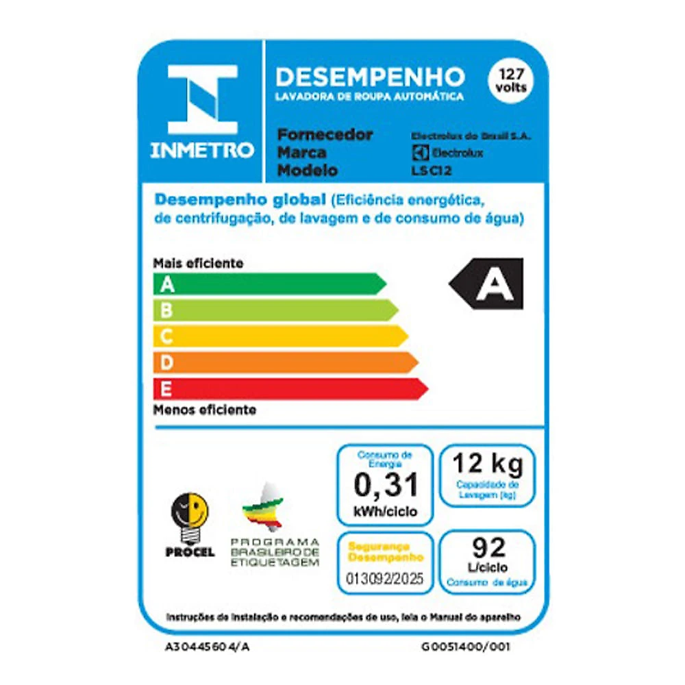 Lava & Seca 12Kg Electrolux Inverter Cinza Ônix com 8 Programas de Lavagem - LSC12 110