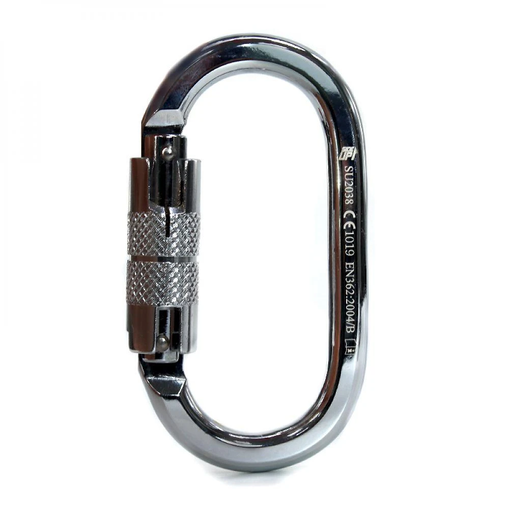 Mosquetão Sideup Aço Oval Trava Automática 25kn Cromado