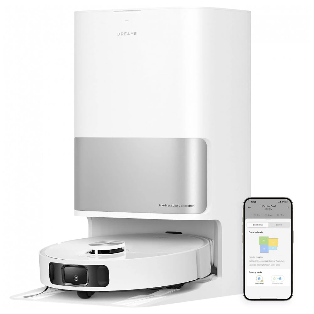 Robô Aspirador e Mop Dreame L10s Ultra Gen 2 Sucção 10.000Pa Base Automática Branco