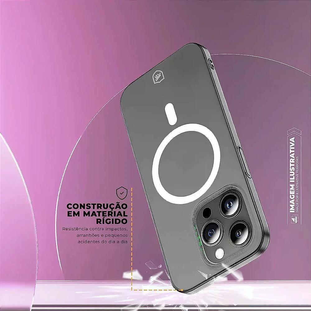 Capa Case Capinha Para Iphone 16e - Crystal Slim Magsafe - Não Amarela - Transparente - Gshield