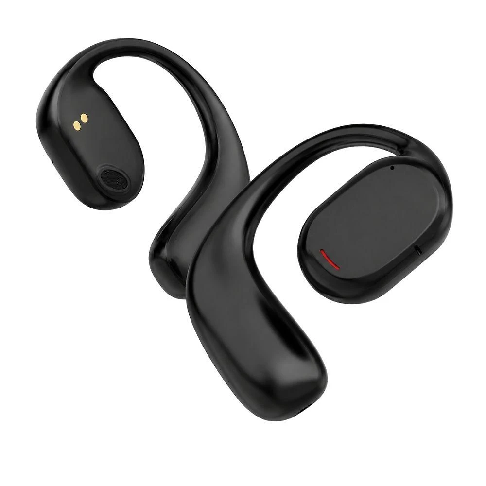 Fone de Ouvido por Condução Óssea MDM Bluetooth 5.3 com Controle Touch e Microfone Preto