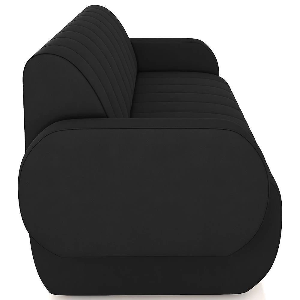 Sofá 2 Lugares Sala Living Orgânico 168cm Fávara K01 Veludo Preto - Lyam Decor