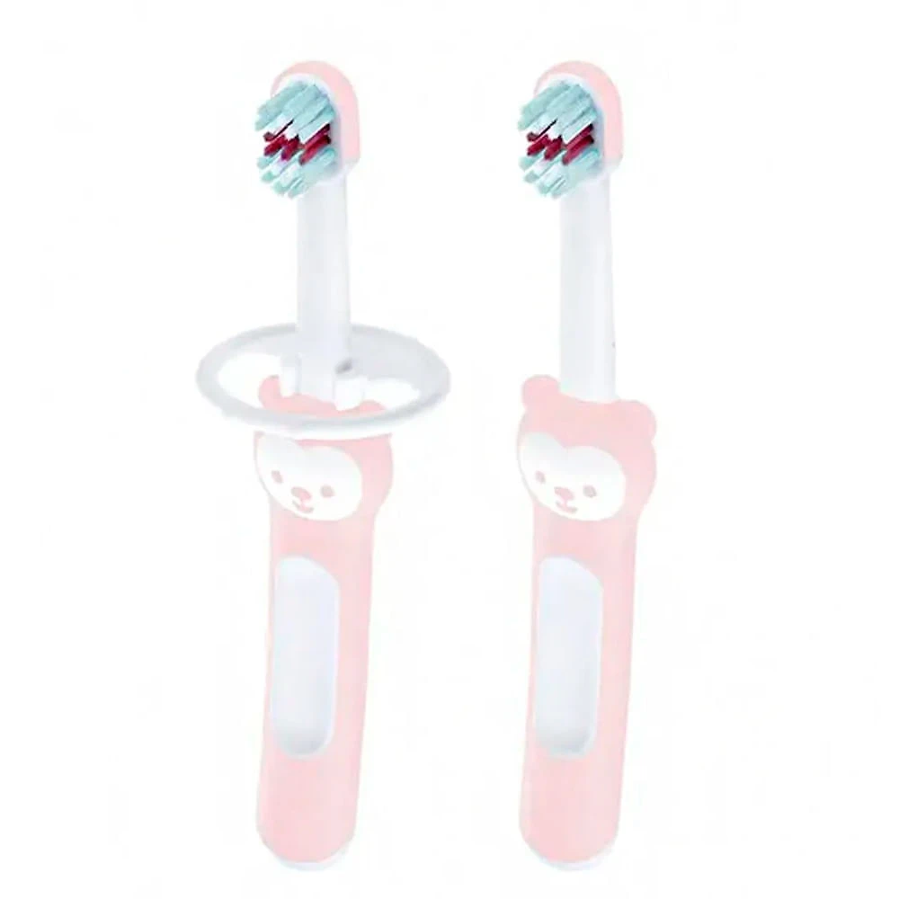 Escova de Dente MAM Baby’s Brush 6+ Meses Rosa 2 Unidades