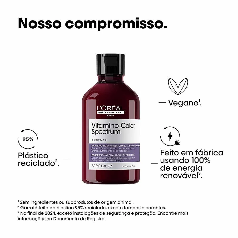 Shampoo l'oréal professionnel vitamino color spectrum matizador tons amarelados 300ml