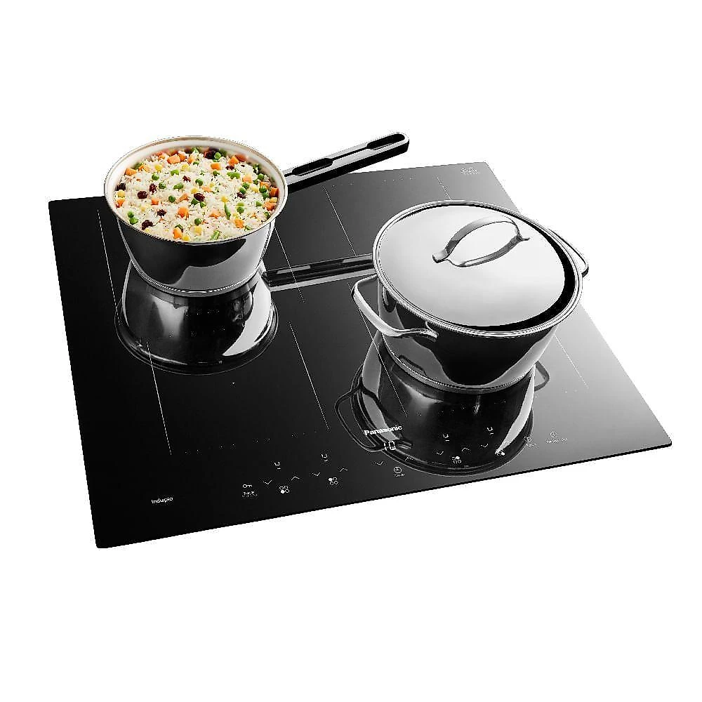 Cooktop de Indução Panasonic 4 Zonas Painel Touch Preto - KY-W648CLRPK 220V