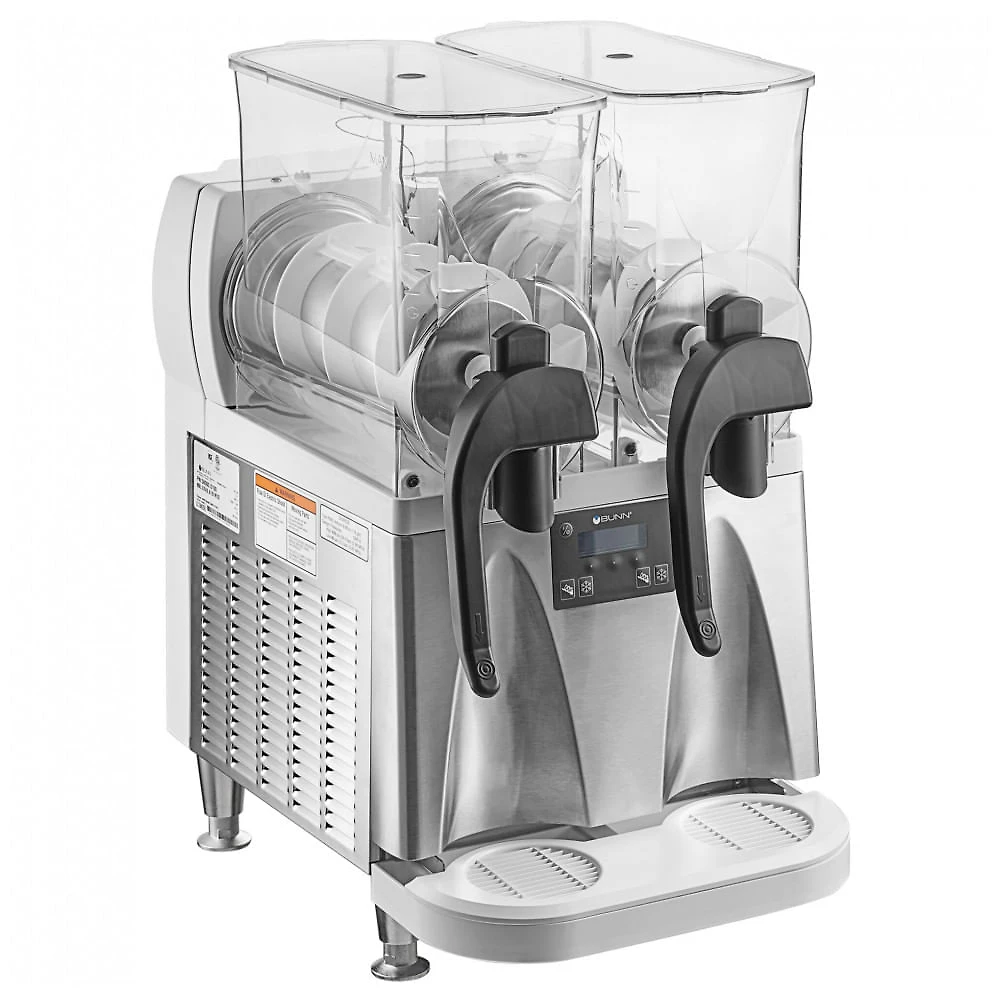 Máquina de Frozen Bunn 58000.0002 Ultra NX Branco e Aço Inoxidável Dupla de 11,36 Litros com Tampas Planas 110V