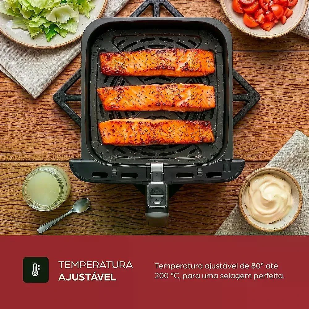 Fritadeira Elétrica Air Fryer WAP AF01 4,5L 1300W Multifuncional Preto 110V