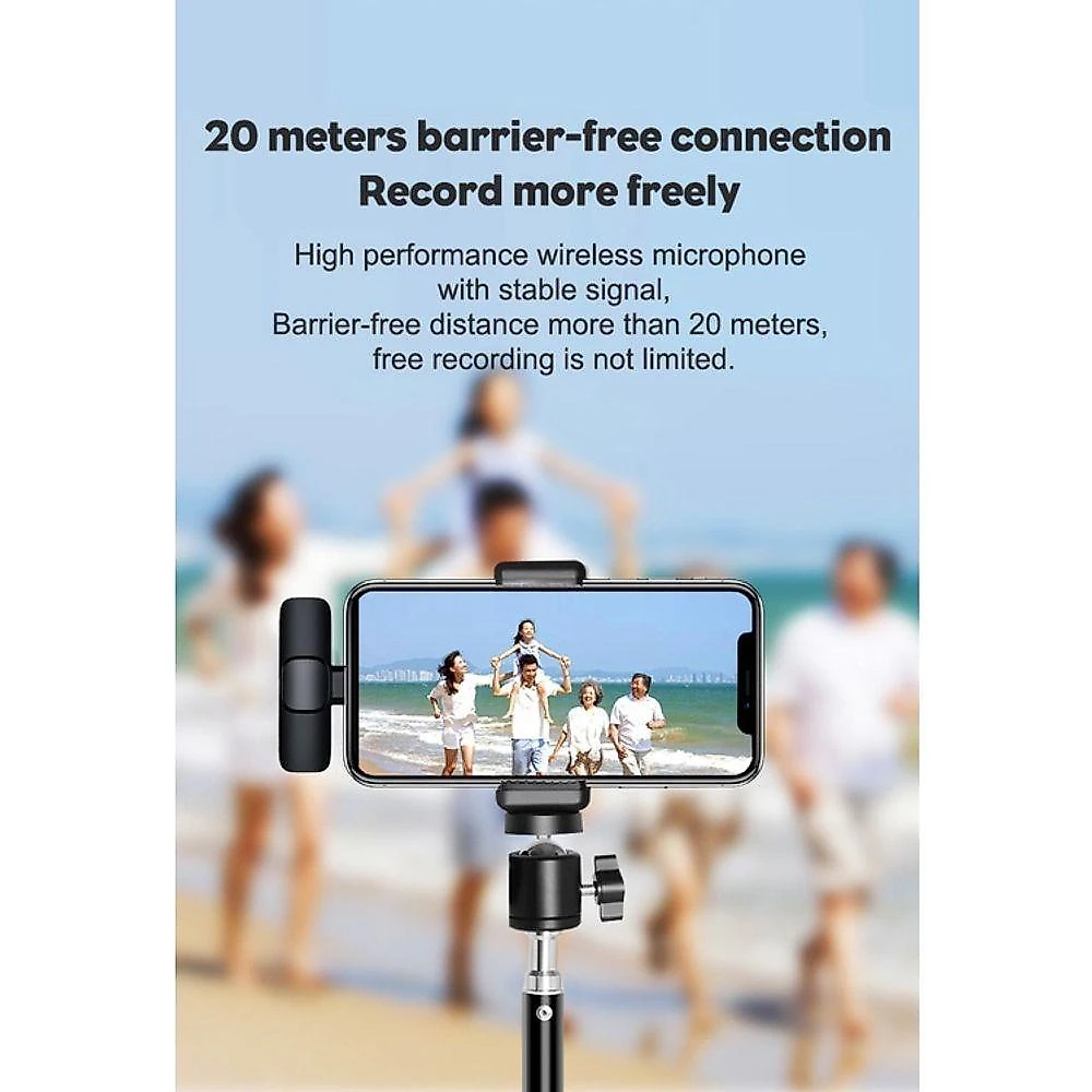 Microfone Lapela Wireless Sem Fio Para Iphone Ipad Lightning