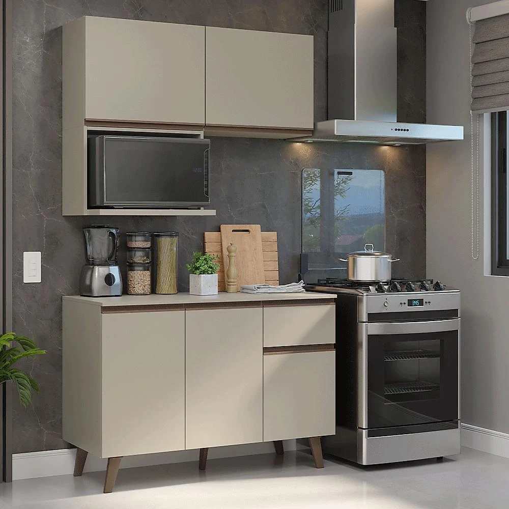 Armário de cozinha compacta 120 cm crema nice madesa 05