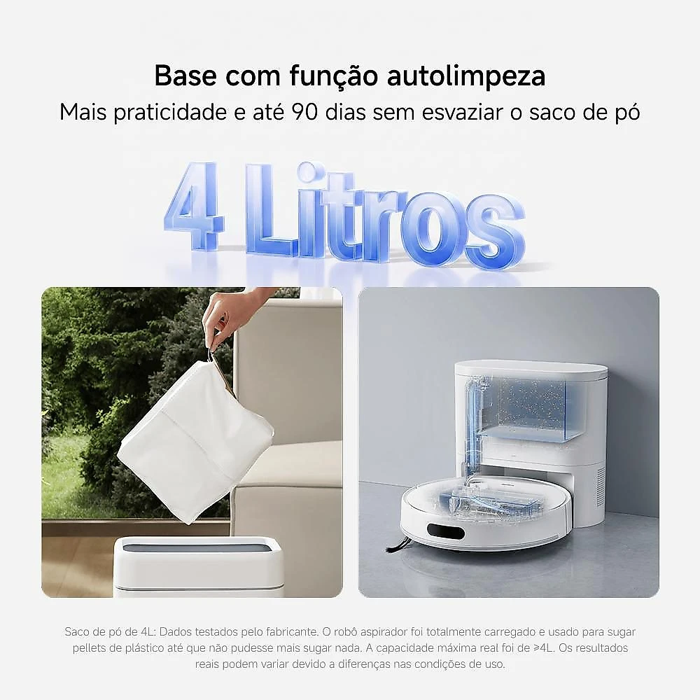 Aspirador de Pó Robô Inteligente H40 Xiaomi com Base de Autolimpeza e Controle por App - XM881BRA 110