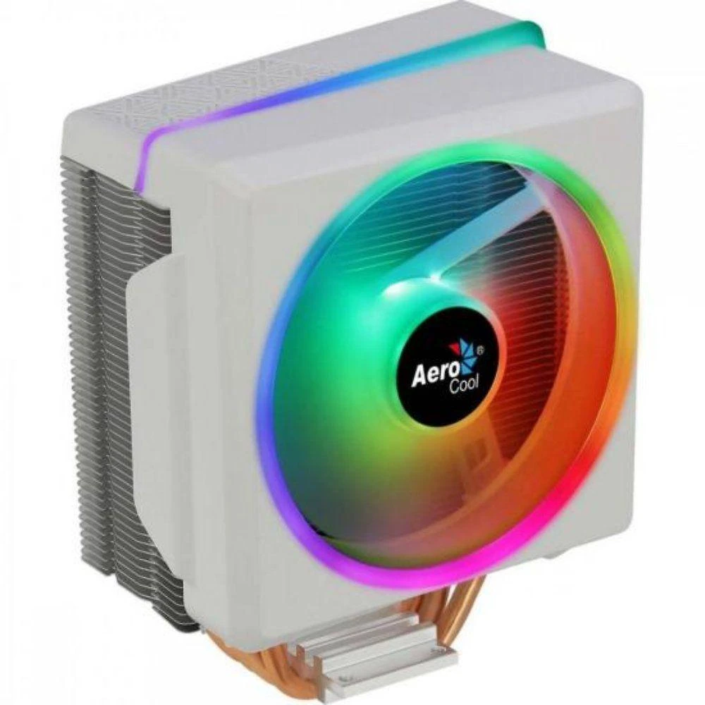 Cooler CPU Cylon4f com LED RGB HCTT 4 Heatpipes 145W Branco Aerocool