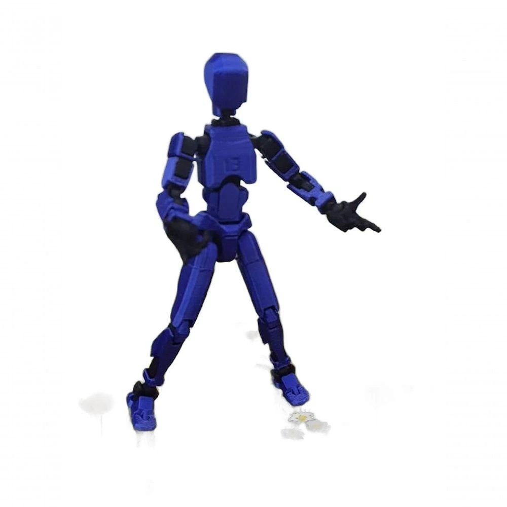 Impressão Em 3d Ação Figura Dummy 13 Boneco Montagem 14 Cm Brinquedos Articulado Azul Safira/preto Envio Imediato