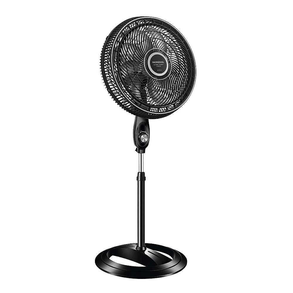 Ventilador de Coluna Mondial 140W 40cm 8 Pás 3 Velocidades Preto e Prata VSTF-40C-8P-BS 220V