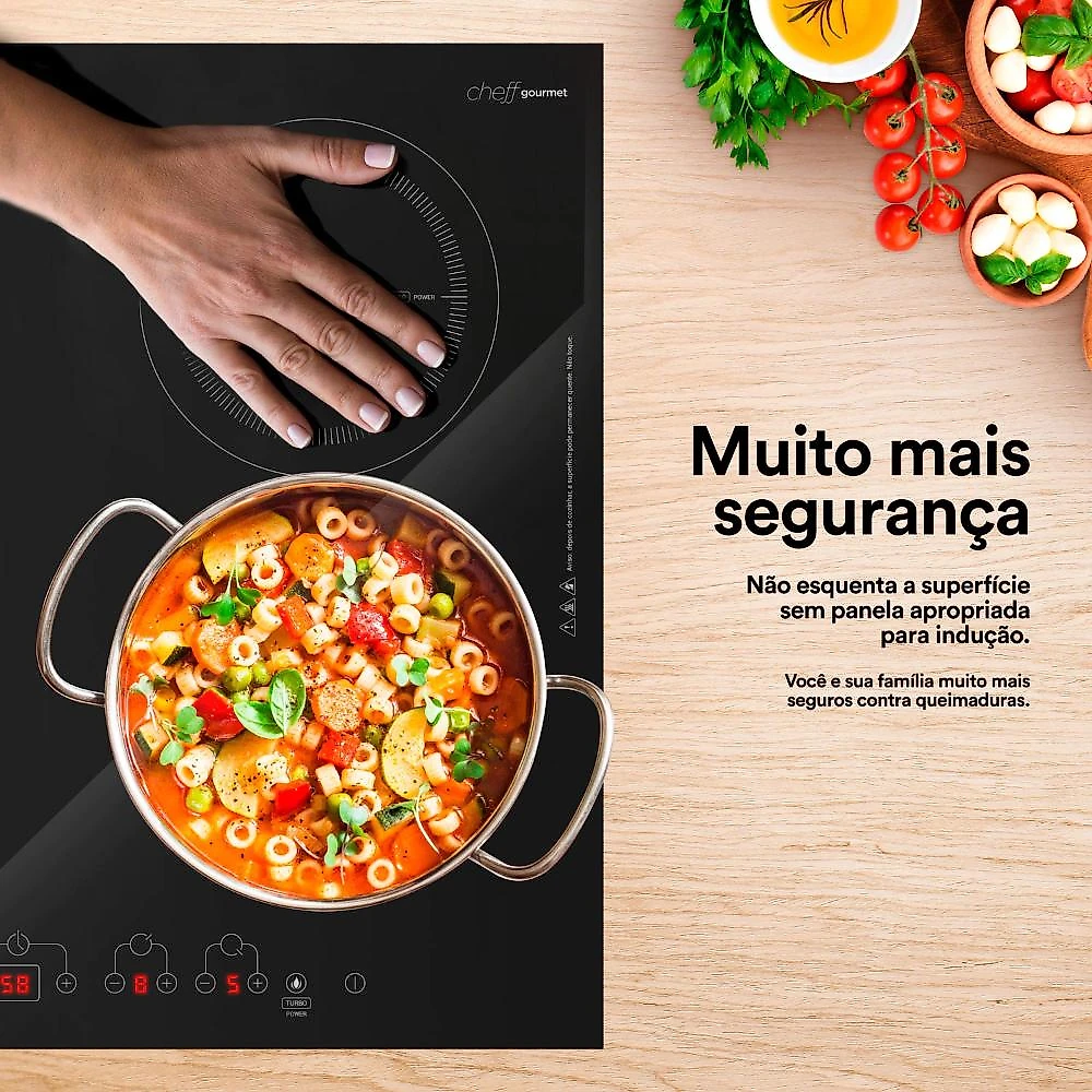 Cooktop de Indução Quatro Bocas EOS ECI04EP 220V