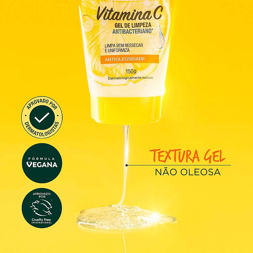 Garnier Skin + Maybelline Kit – Gel de Limpeza Facial Uniform & Matte Vitamina C + Máscara de Cílios Lash Sensational Sky High Kit