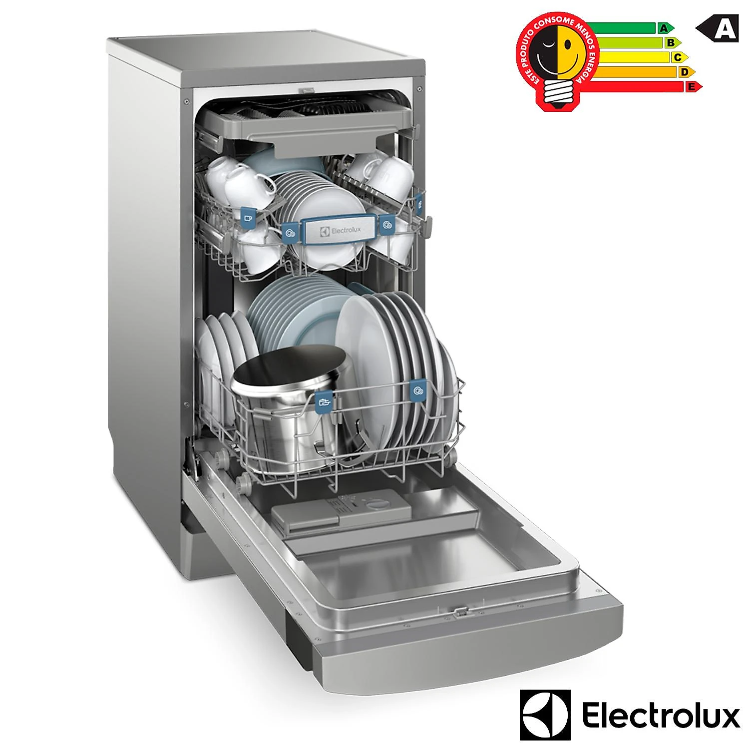 Lava-Louças Electrolux com a porta Inox, 10 Serviços, 07 Programas de Lavagem e Função Higienizar Compras - LL10X 110