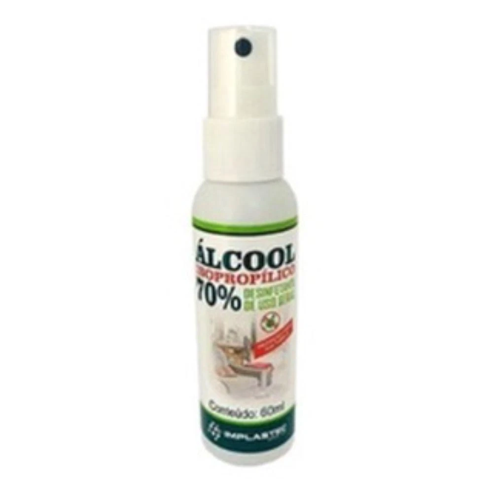 Miniatura Alcool Isopropilico 70% 60ml Implastec1 Unidade