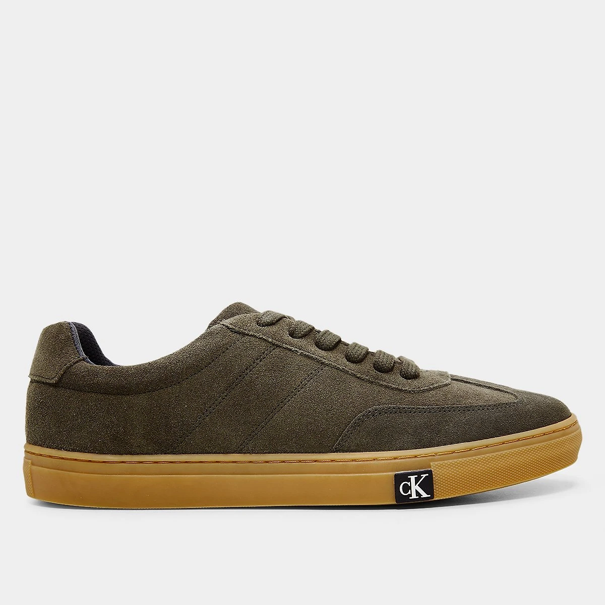 Miniatura Tênis Calvin Klein Project Camurça Masculino Verde Militar - 37