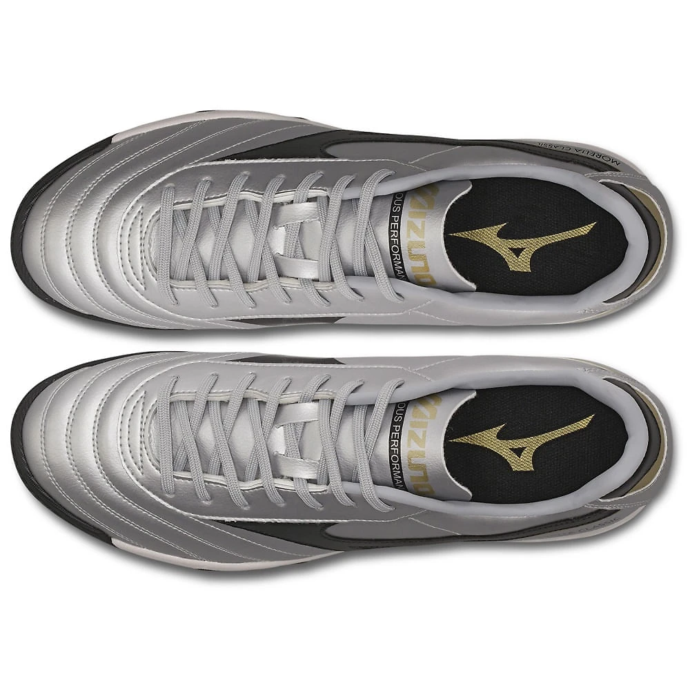 Miniatura Chuteira Society Masculina Mizuno Morelia Classic AS Prata - 38