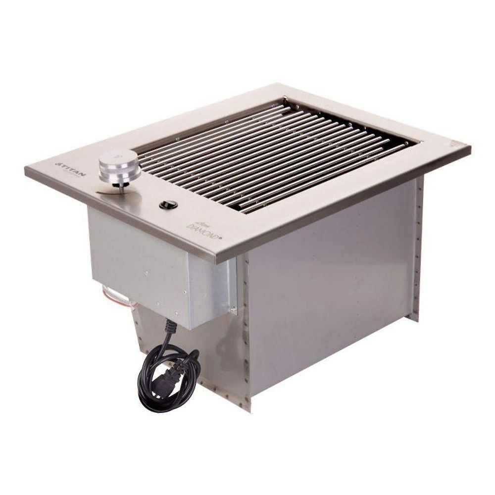 Assador Grill de Embutir a Gás LITTLE com Queimador Infravermelho Cinza Little Titan 50CM
