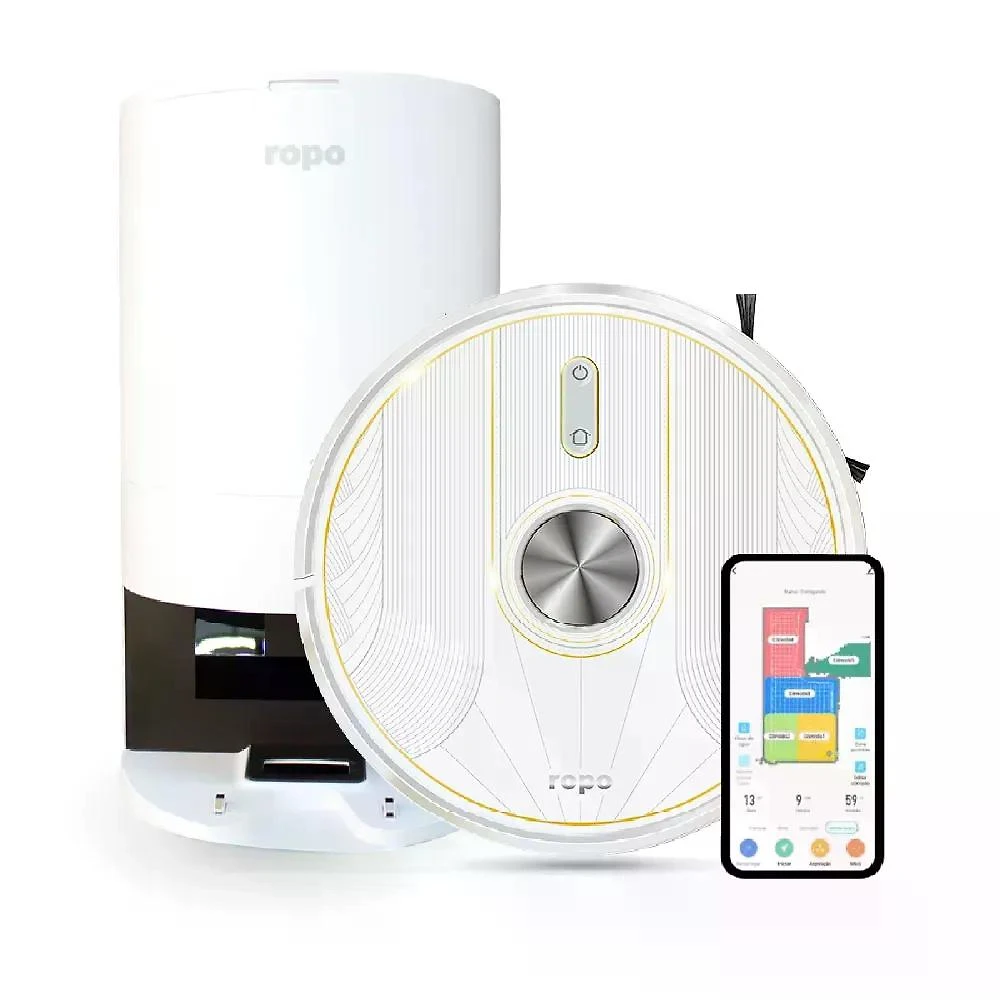 Robô Aspirador Ropo Glass 5 Pro Branco