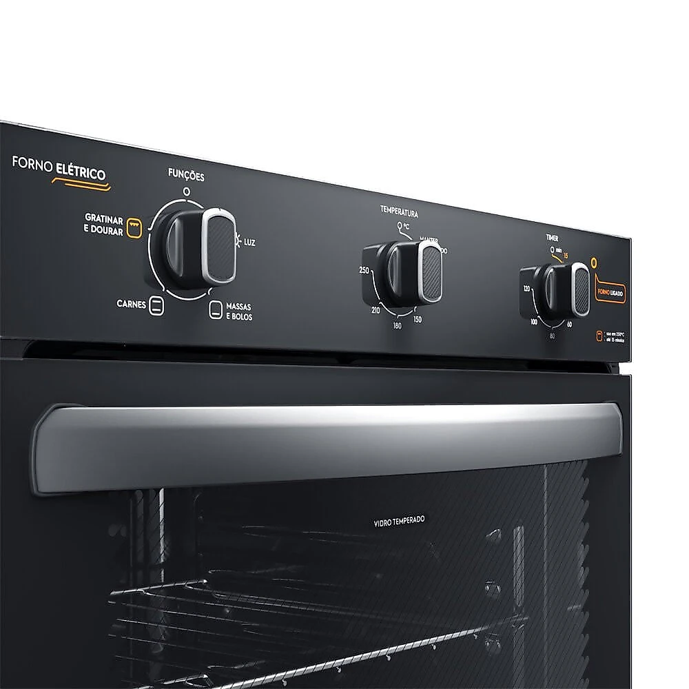 Forno de Embutir a Gás OC8GM 80 Litros Continental Preto - 110V