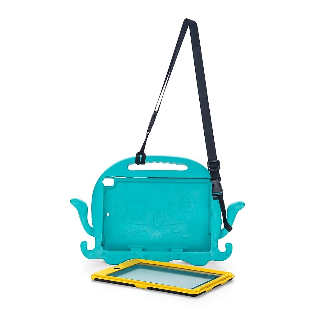 Capa iPad Kids, com suporte de carro, Polvo Azul, Originais iPlace