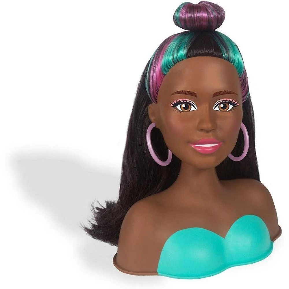 Boneca Barbie Styling Head Totally Hair Verde Pupee Brinquedos