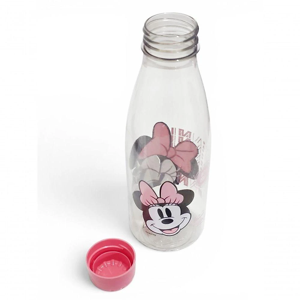 Garrafa de Água Squeeze Paris em PET Resistente com Tampa de Rosca para Escola e Passeios Rosa