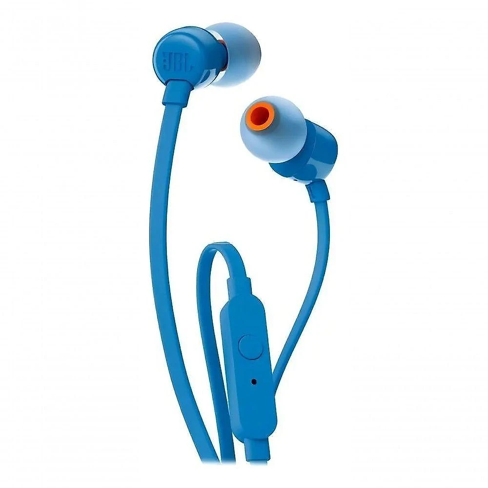 Fone de Ouvido Intra Auricular JBL TUNE 110 com Microfone JBL Pure Bass P2 3,5 mm Azul